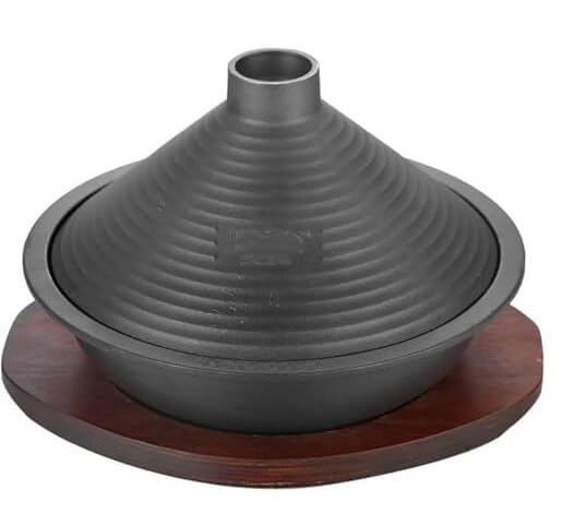 Tajine en fonte de 28cm avec plateau en dôme conique haut de gamme