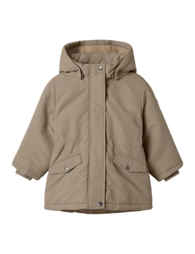 NAME IT Nmfmarlow Parka Jacket PB, Silver Mink, Numeric_104 para Niñas