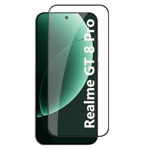 Image of MoCoTech (FINGERPRINT WORKING) HD+ Edge-to-Edge Tempered Glass for Realme GT 8 5G /Realme GT 8 Pro 5G /- Full Screen Protector Guard, 9H, Anti-Scratch, Ultra Clear with Easy Installation Kit