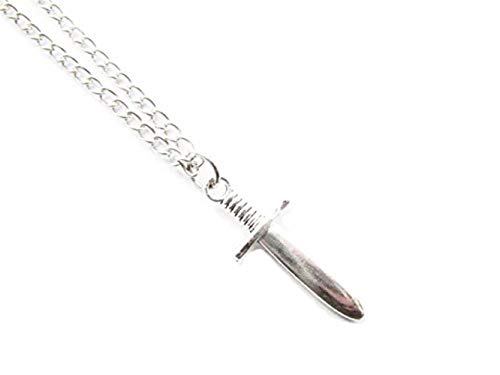 2Pcs Dagger Necklace,small Sword Charm Pendant, Little Dagger Pendant,simple,tiny Knife,Hunter Necklace