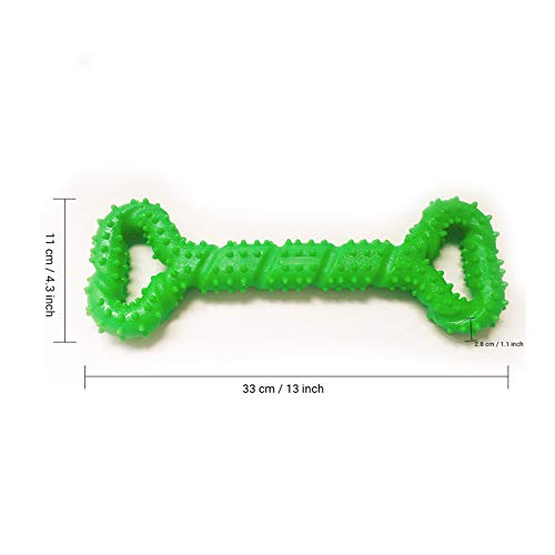 atopo Robustes Hundespielzeug 13 Inch Knochen geformt Kauspielzeug aus Hartgummi mit Konvexes Design stark interaktives Spielzeug für große kleine Hunde, Zähne reinigen und Zahnfleisch massieren