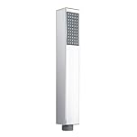 iBathUK Square Pencil Hand Held Mixer Shower Head Universal Easy Clean Chrome Handset