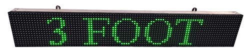 AL-QURAISH P10 Led Running/Scrolling Programable Text Message Display Board WI-FI (GREEN, 7 INCH. × 37 INCH. BOTH SIDE)
