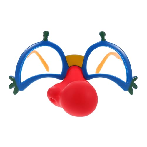 STOBAZA Funny Clown Glasses With Small Nose Party Cosplay Carnival Eyewear Decorative Prop Clown Glasses Cosplay Nose Prop