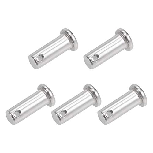 clevis pin stainless steel - uxcell Single Hole Clevis Pins - 10mm X 25mm Flat Head 304 Stainless Steel Link Hinge Pin 5Pcs