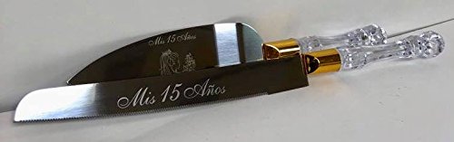 Mis Quince Anos Birthday Cake Knife and Server Set Cuchillo De Cake Quinceanera