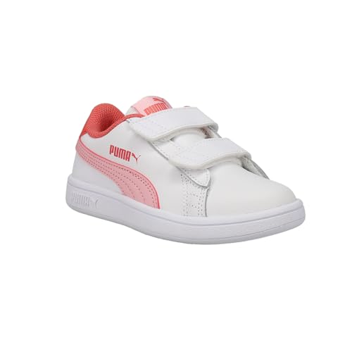 PUMA Kids Girls Smash V2 L V Slip On Sneakers Shoes Casual - Pink, White2