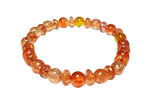 Cynthia Lynn"TURMALI ORANGE" Orange Tourmaline Beaded Stretch Bracelet