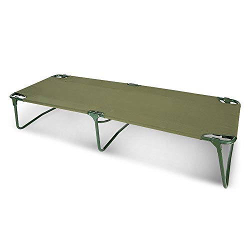Zhou Yunshan Portable Folding Bed Folding Sheets Lunch Break Bed Office Nap Bed Simple Hospital Accompanying Cot (Color : Green, Size : 198 * 70 * 41cm)