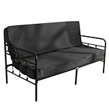 MAXYOYO 6' Full Size Futon Mattress, Egg Crate Memory Foam Mattress for Pressure Relief Reversible Sleeper Sofa Bed, Floor Mattress for Adults, Thick Futon Sofa Couch Bed, Black