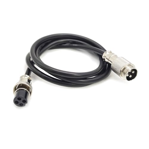 Cable GX16 4 pines macho a hembra 1 metro miniatura 2