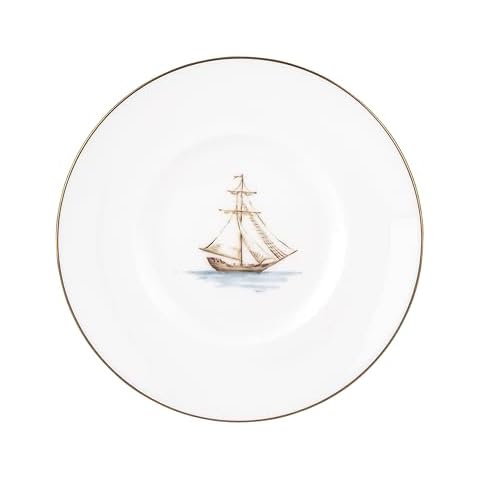 Lenox Gold Banded Bone China Dessert Plate Cover