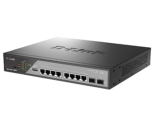D-Link DSS 200G-10MPP Switch managed 8 x 10/100/1000 PoE + 2 x Gigabit SFP an Rack montierbar PoE 242 W