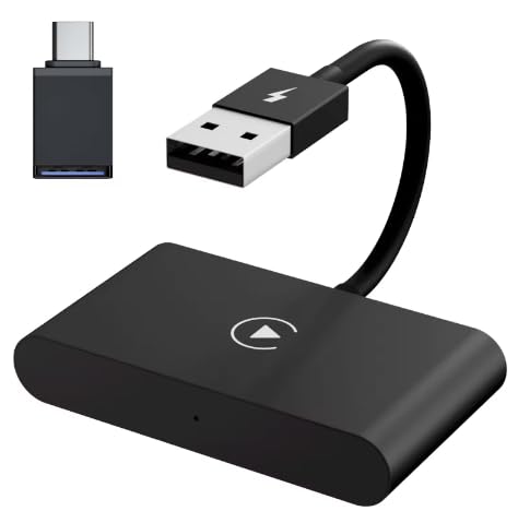 Generic Wireless Carplay Adapter, Carplay: Transform Your Car to Wireless CarPlay - Plug & Play Compatibility with Cars from 2015 & iPhone Included!, Black