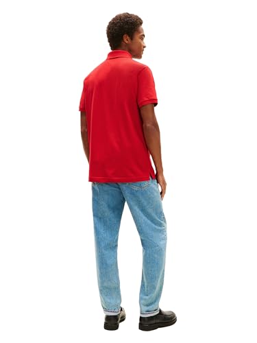 Image of Tommy Hilfiger Mens Short Sleeve Cotton Pique Polo Shirt in Regular Fit