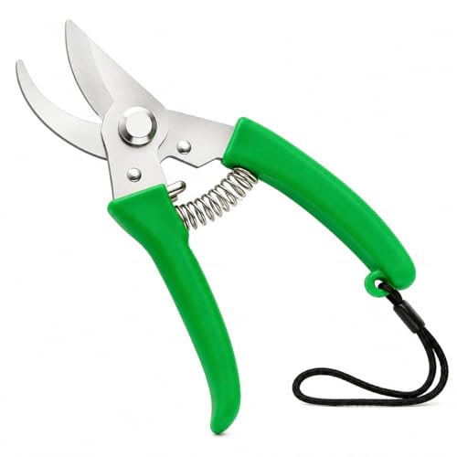 Image of Premium Garden Pruning Shears for Gardening Sharp Stainless Steel Blade Secateur Cutter with Safety Lock & Comfort Grip Heavy Duty Plant Cutter Tool for Branches, Flowers & Stems gardening tool