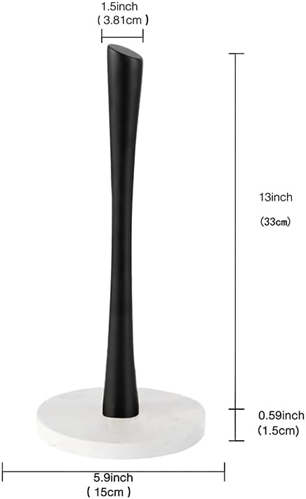 Miniatura 2 de Toallero de papel negro para encimera, soporte de toalla de papel de mármol utilizado para cocina y baño, soporte para toallas de papel hecho de