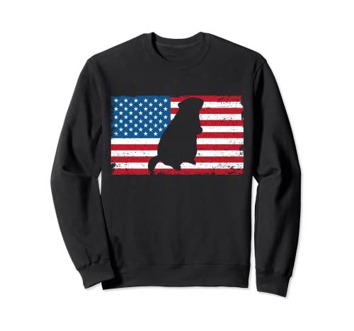 Marmota 4 de julio Hombres Mujeres Woodchuck Lindo día de la marmota Sudadera