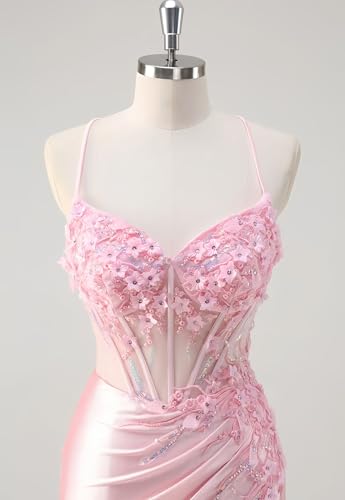 Zeeyecie 3D Floral Satin Homecoming Dresses 2025 Spaghetti Straps V-Neck Sequined Ruched Sparkly Short Prom Dress for Teens4