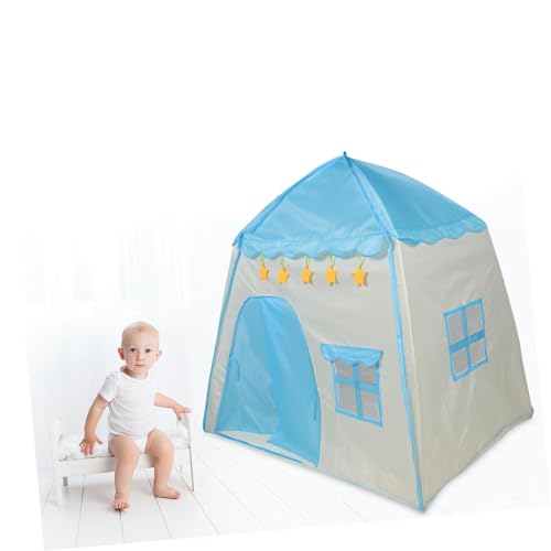 Maisonnette intérieure pour enfant avec fleur bleue en tissu - 4