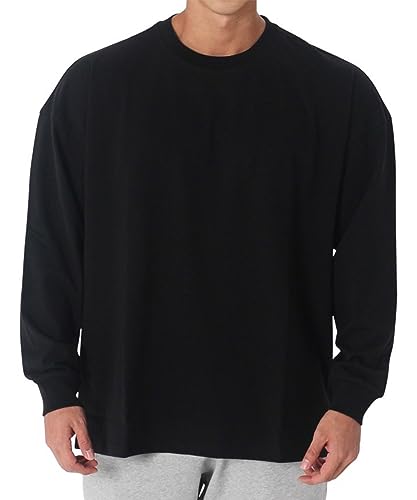 maytopia Mens Long Sleeve T-Shirt Gym Workout Shirts Muscle Athletic Tee Active Shirt