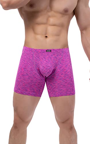 iKingsky Men's Quick-dry Long Leg Boxer Briefs Sexy Bulge Trunks No Ride Up Shorts Underwear Seamless Front Under Panties3