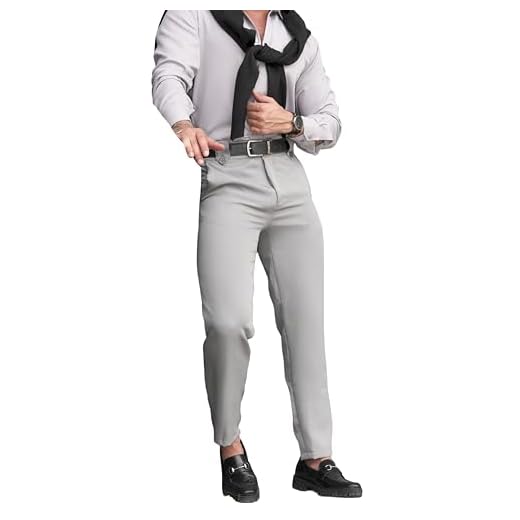 Calça Masculina Alfaiataria Milano (BR, Numérico, 43, 44, Regular, Regular, Prateado)