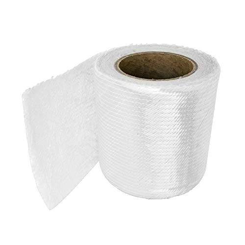 Image of 1708 Fiberglass Cloth Roll | 5 inch Wide by 360 inch (10 Yards) | Molding Roofing Boat Marine Repair | Resin & Epoxy Compatible | Roll Package (5 inch 1708 Fiberglass)