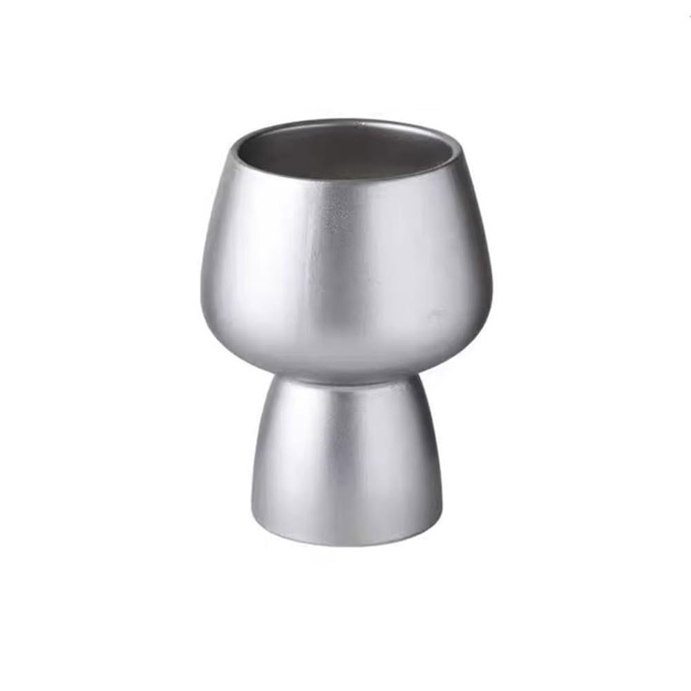 Pot de plante en forme de tasse argentée pour embellir votre cuisine et balcon