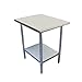 Thunder Group SLWT42424F Work Table, 24" x 24" x 35", 18 gauge/430 Stainless Steel Flat top, Turn-Down Edges, Galvanized Steel Adjustable undershelf & Legs