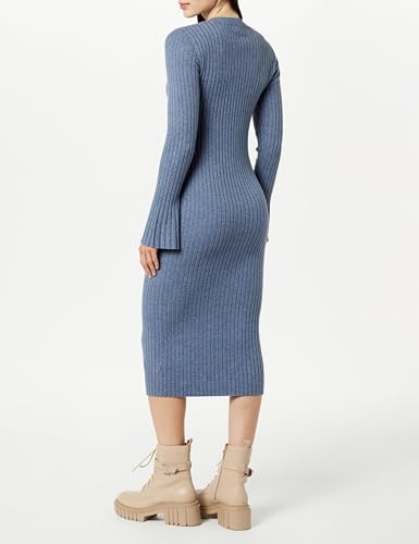 Image of The Drop Womens Fernanda Bell Sleeve Ribbed Sweater Dress
