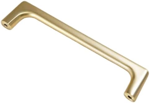 Brushed Brass Zinc Alloy Cabinet Pull Modern Minimalist Style Cabinet Handle for Drawer Dresser Cupboard Wardrobe Cabinet,AC,76mm,1