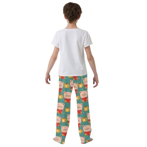 Boys' Pants Cute Cats Cup Animal Long Bottoms Jogger Pants Elastic Waist Trousers with Pockets S-XL3