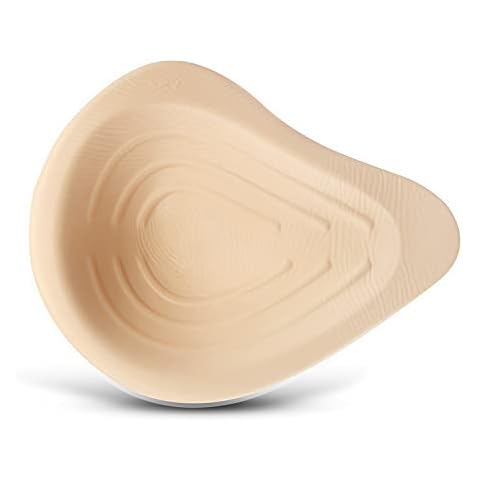 Polreta Lightweight Silicone Breast forms Silicone Breast Prosthesis for Mastectomy Left Spiral Shape Breast Only One Piece Cover