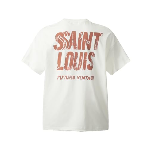 DONCARE "Saint Men's Gray Short Sleeve Color Embellished Simple Print Unisex T-Shirt2