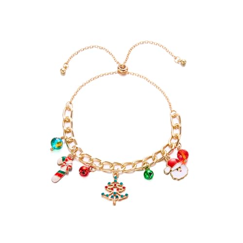SNORSO-Christmas-Link-Bracelet-for-Women-Christmas-Charm-Bracelet-for-Christmas-Stockings-Filler-Christmas-Jewellery-Gifts-Xmas-Gifts-Present-Idea-with-Christmas-Elements