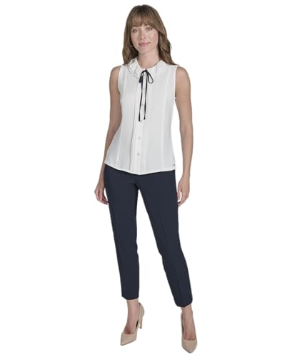 Tommy Hilfiger Women's Sleeveless Ruffle Blouse