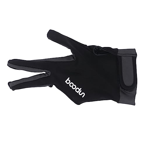 GOOHOCHY Three Finger Glove Billiards Cue Glove 3 Finger Accessory l Dark Grey Elastic Breathable Material Universal Fit