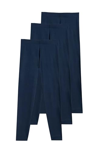 Marks & Spencer 3Er-Pack Einfarbige Leggings Mit Hohem Baumwollanteil (616 J.) Marineblau 9-10 Jahre
