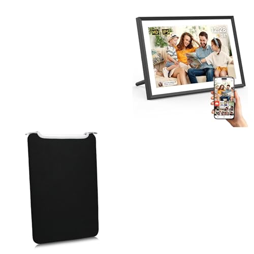 BoxWave Case Compatible with ApoloSign Digital Picture Frame 10.1 in - SlipSuit, Soft Slim Neoprene Pouch Protective Case Cover - Jet Black