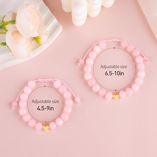 Mommy and Me Preschool Pre-K First Day of School Bracelet Mother Daughter Matching Beaded Heart Bracelets Set Back to School Jewelry Gifts2