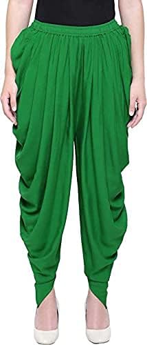 kbnbj Women's Loose Fit Rayon Dhoti Pant for Women Patiala Slawar Bottom Wear Harem Pants-picture-18
