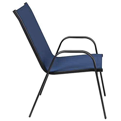 Flash Furniture 4-JJ-303C-NV-GG Brazos Series Outdoor Stackable Patio Chairs thumb #7
