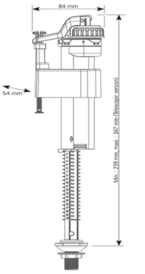 SIAMP Inlet Valve Dimensions