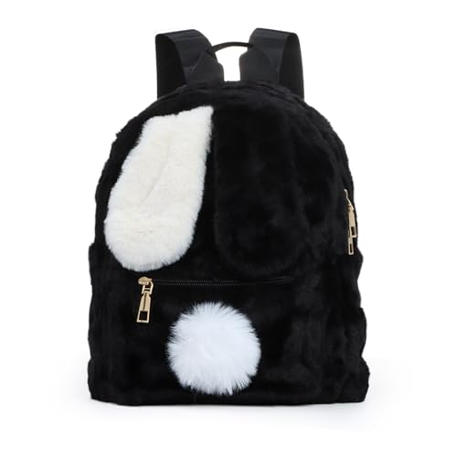 Sac à dos oreilles de lapin avec texture moelleuse style japonais