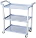 Relaxbx Carrello su Ruote Strumento Carrello di Catering per Hotel a 3 Livelli con Ruota, Carrello per liquore Grigio per Cabina Aereo, 75 kg per Strato, 85 Volte; 41 Volte; 90 cm