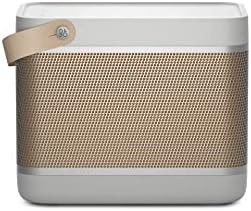 Bang & Olufsen Beolit 20 - Loud Wireless Home and Portable Bluetooth 360° Speaker with USB-C Cable and Integrated Qi Wireless Charging Pad - Grey Mist