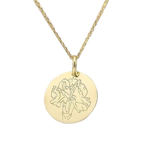 Collier pendentif pièce œillet LKBEADS argent plaqué or pour le quotidien