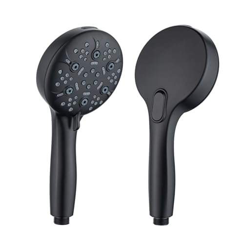 Joyrain Cabezal de Ducha con Aumento de Presión 8 Ajustes y Pistola de Rociado 2 en 1 para Ducha de Alta Presión y Limpieza Fácil de Bañera/Azulejo/Suelo, Cumple Normas de EE. UU. (Negro Mate) miniatura 6