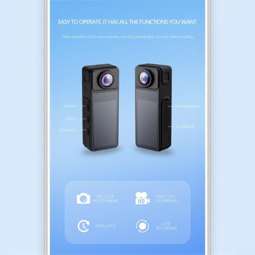 Mini caméra portative 2K objectif rotatif écran LED pour cyclisme